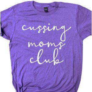 NWT Cussing Moms Club Graphic Tee PURPLE SZ XXXL/3X NWT